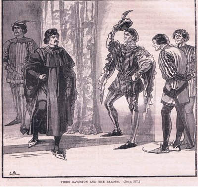 Piers Gaveston and the Barons AD 1309 by Gordon Frederick Browne